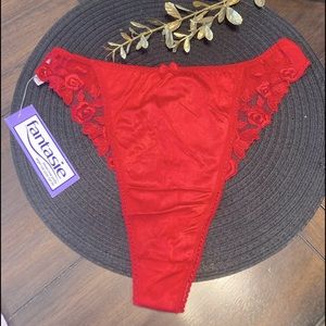 NWT Fantasie Red Thong Under Wear XL